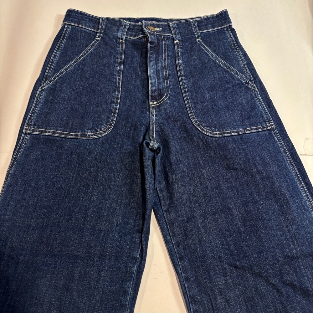 Ramy Brook 27 Theodora Blue High Waisted Wide Leg Jeans - Picture 2 of 13